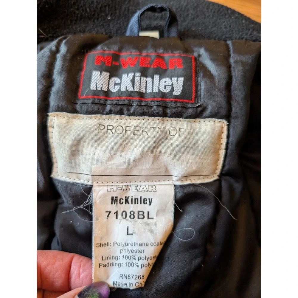 Large M-Wear‎ McKinley Ski Jacket  Black Navy Water Resistant Lightweight